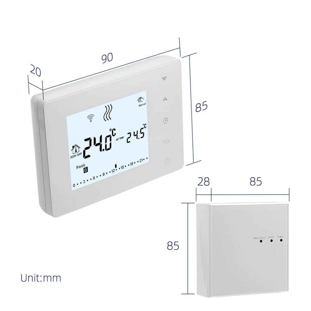 Радиочастотный беспроводной термостат для газового котла с дистанционным управлением сенсорный экран программируемый нагрева
