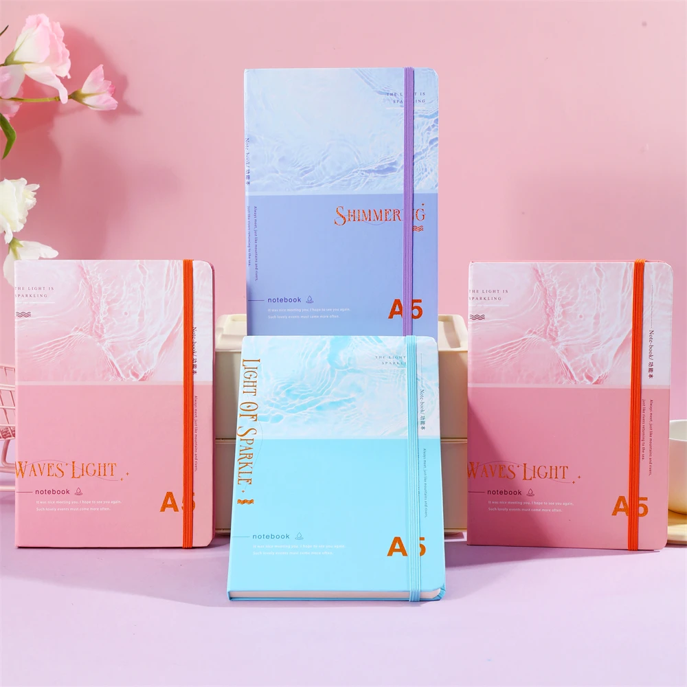 A5 Pu Cardboard Hardcover Journal Notebooks School Office Supplies Note Book Custom Logo Paper Custom Packing Promotion Diary