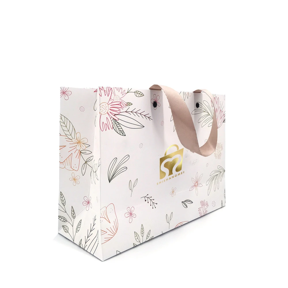 Customized logo foldable reusable lip gloss shapewear swimwear craft bundles shopping bags for packaging clothes