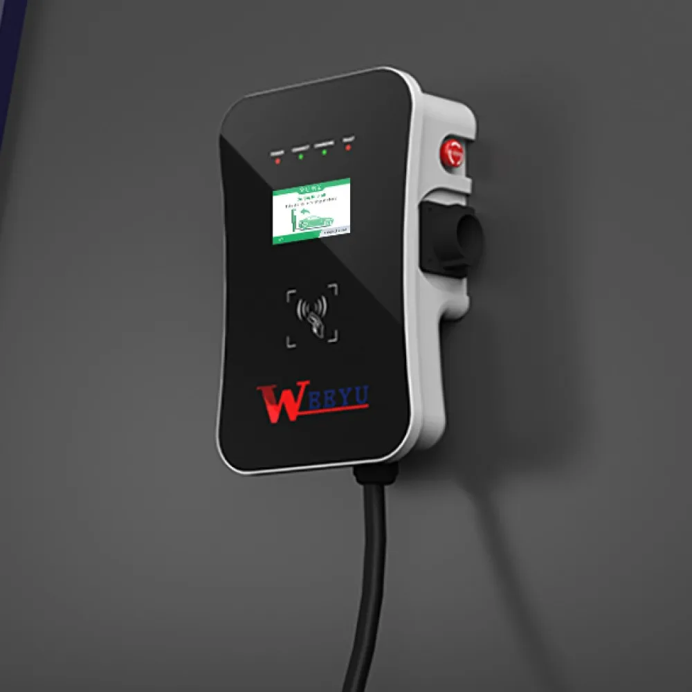  WEEYU 32 Amp Type 2 Wall Mounted EV Charger for Electric Car Charging