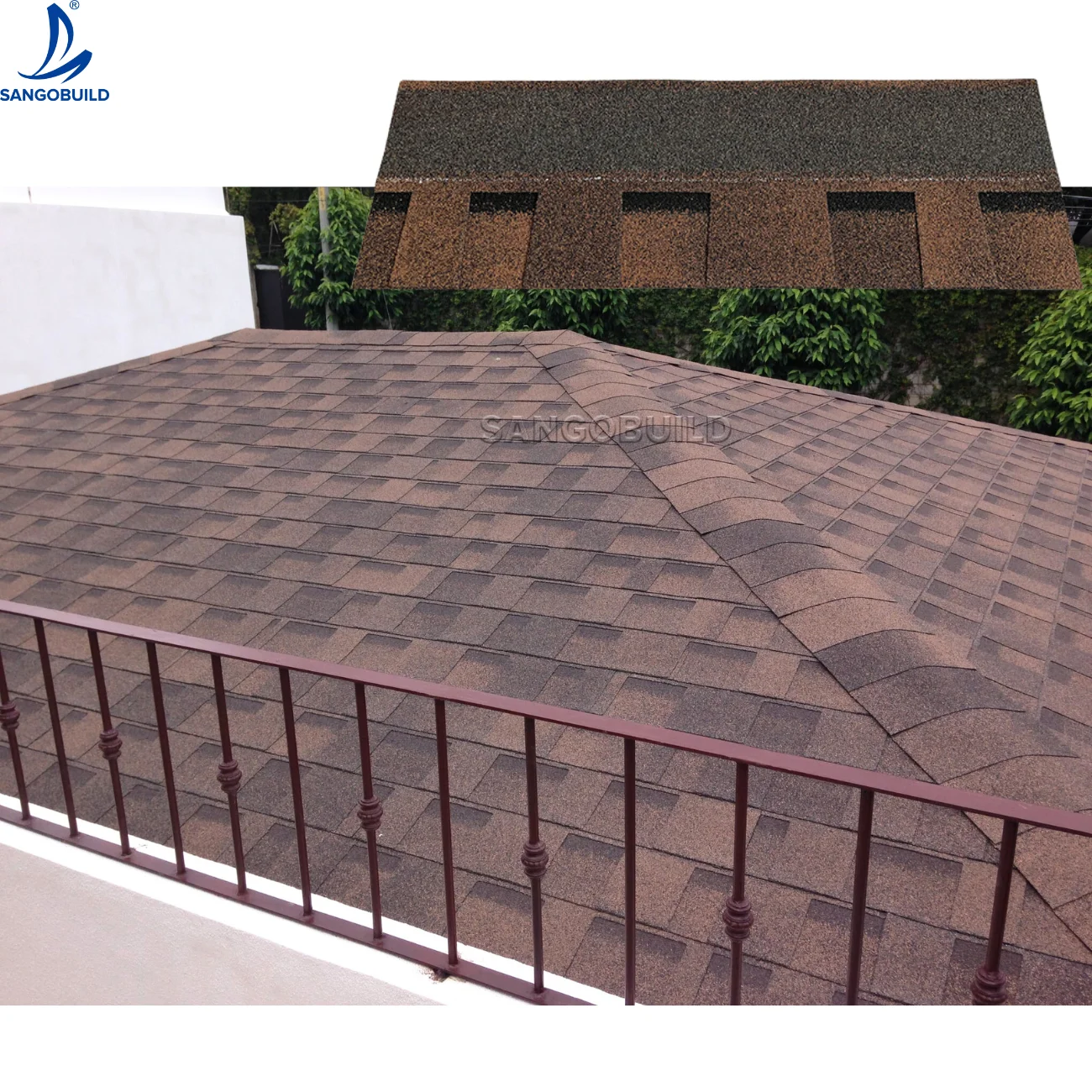 Factory Wholesale Price Export Roofing Materials For House Construction Roofing Tile Double Layer Laminated Asphalt Shingles