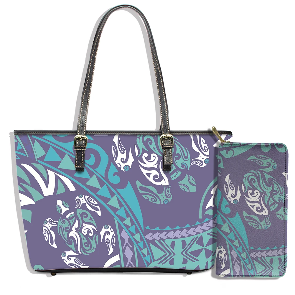 
Africa style Polynesian Traditional Tribe Style Luxury 3D Print Bags custom Women PU Leather Handbags Shoulder Totes 