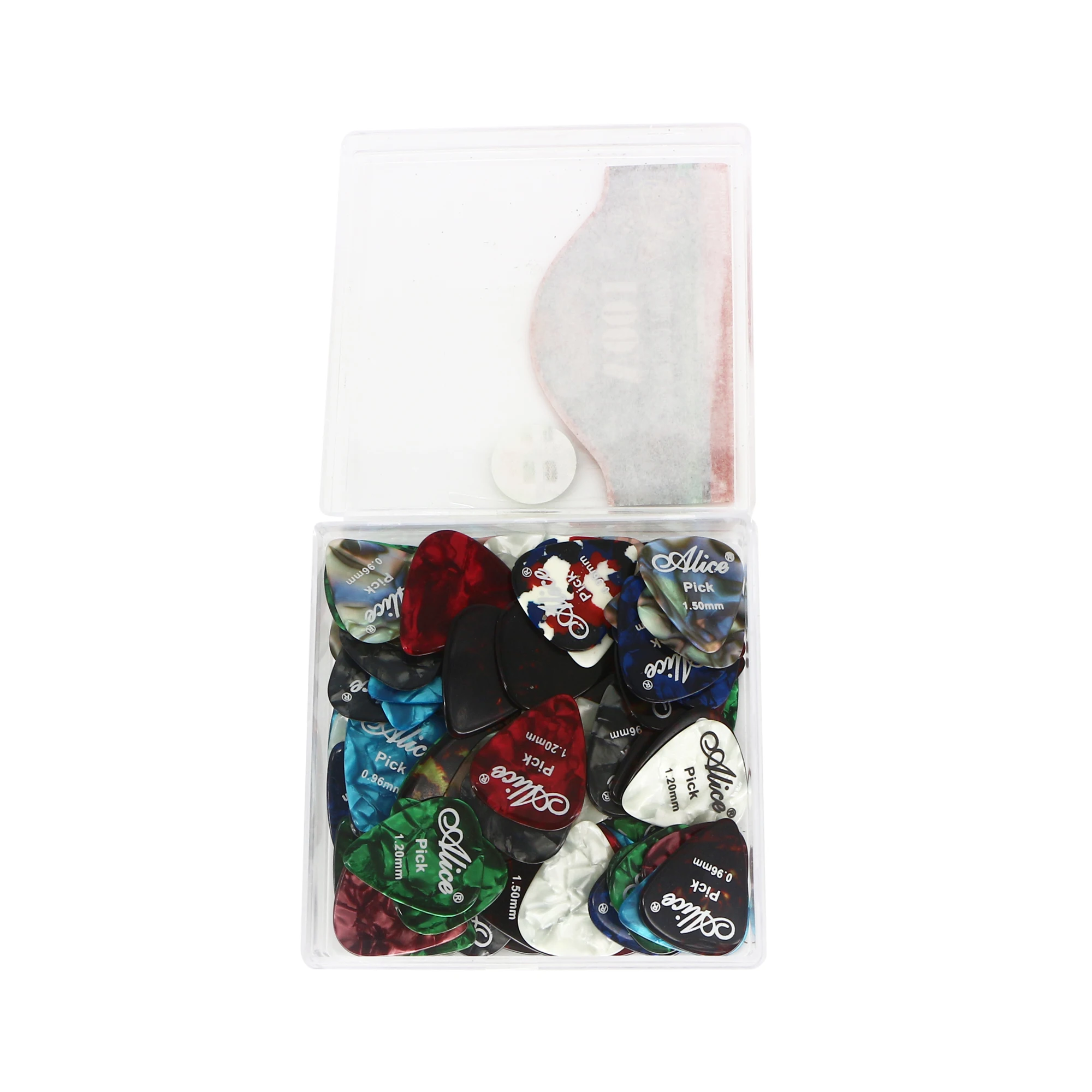 AP-100A Custom Alice Full Stone Well Resistance Guitar Pick Box Set 0.96 1.2 1.5mm Guitar Pick