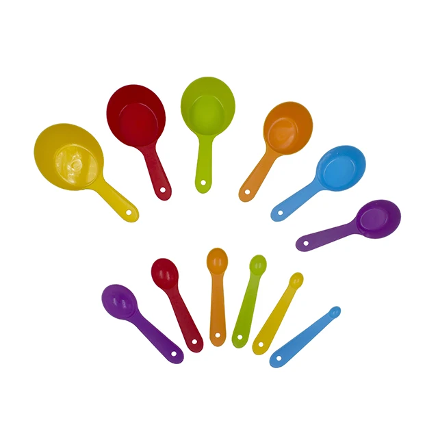 Kitchen Tools Gadgets Colorful Measuring Tool Set Plastic Measuring Spoons And Cups For Kitchen Baking Tool