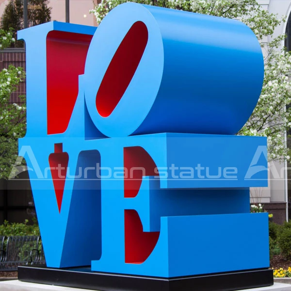 Famous love sculpture robert indiana art word stainless steel sculpture letter LOVE statue