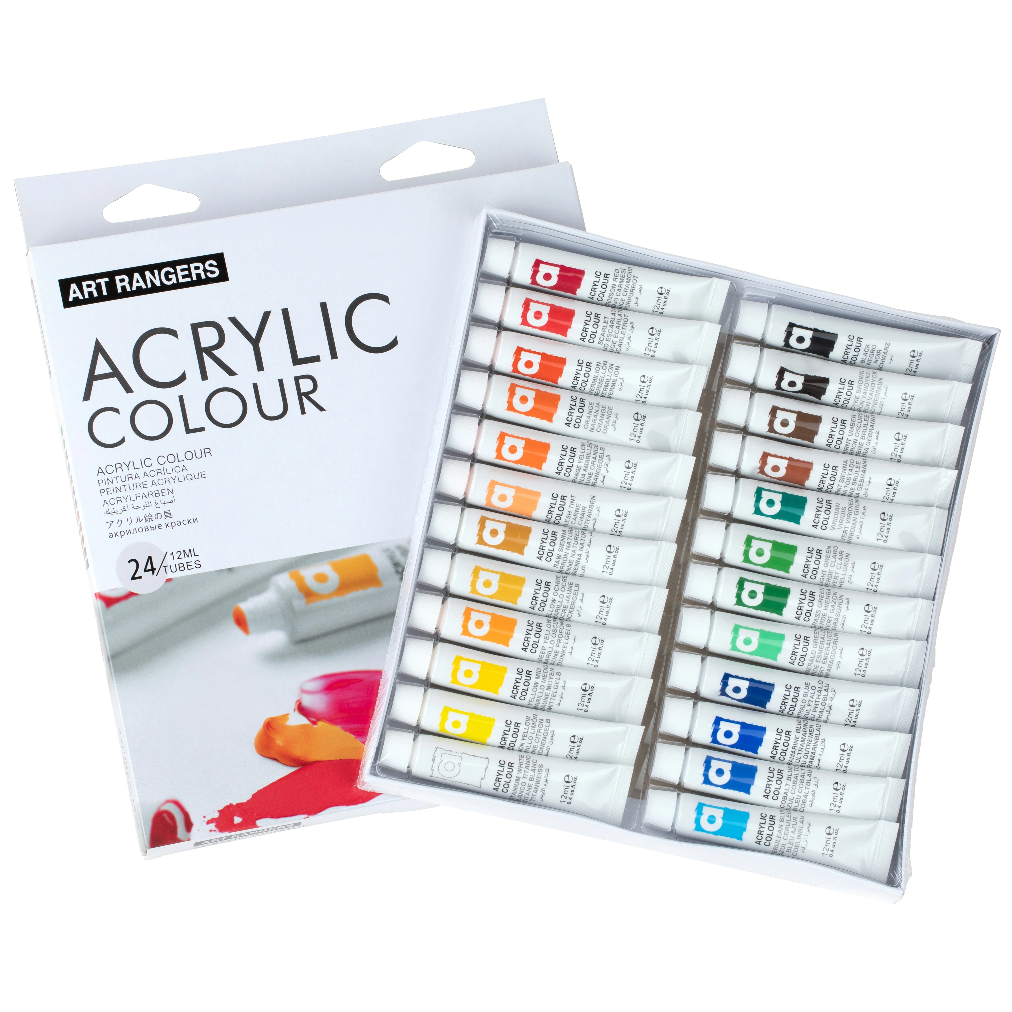 ART RANGERS Acrylic Paint Set 24colors*12ml  Acrylic color