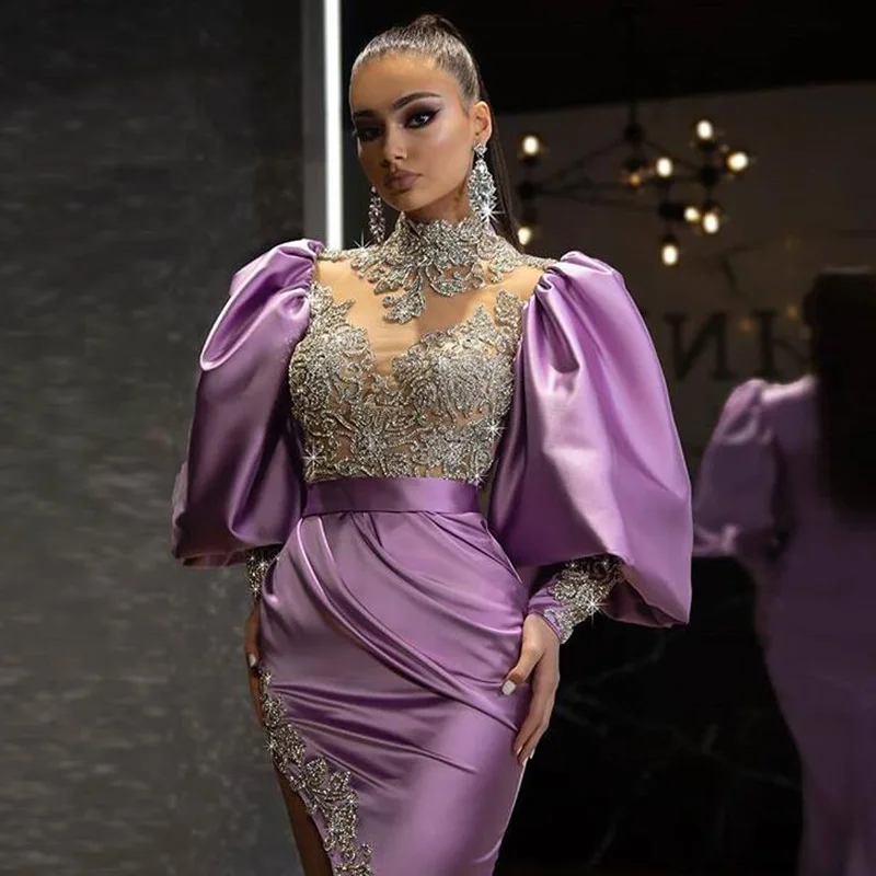 2024 new European and American cross-border dress princess sleeve bag long with train sprinkled gold temperamen