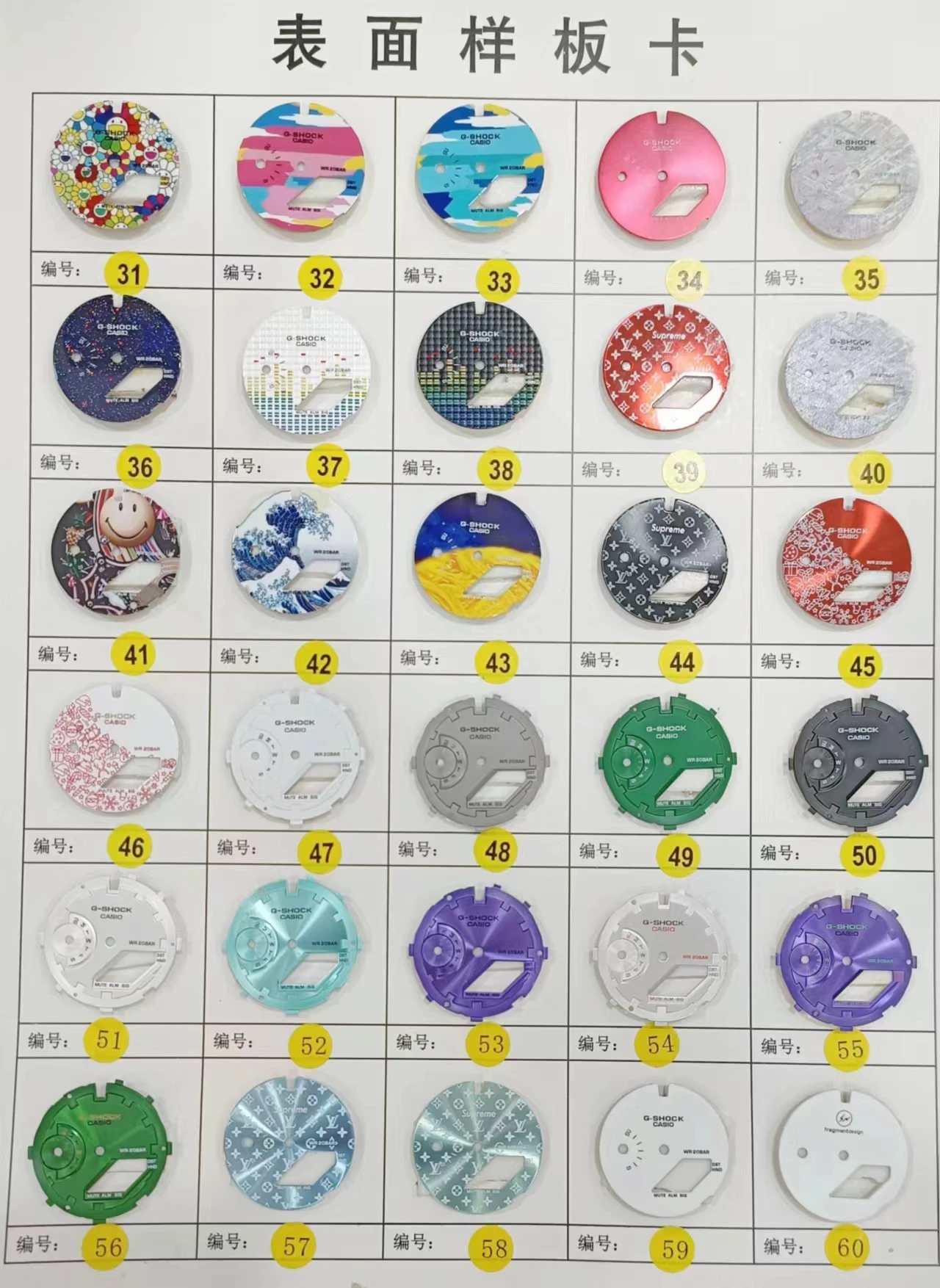 wholesale custom green blue dial for Casio gshock ga2100 watch mod Kit