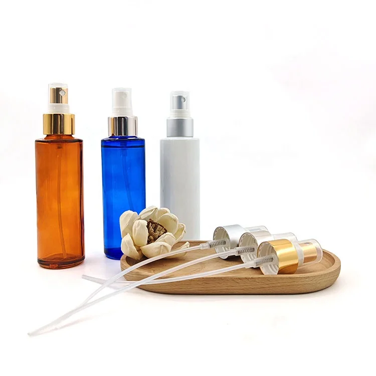 beautiful refillable shiny aluminum atomizer perfume oil plastic spray bulk customizable liquid fog perfume metal spray nozzle