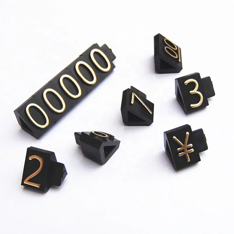 Assembly Waterproof Plastic Price Tag Display Cube Combined Number Rack Vinyl Material Jewelry Pricing Dollar Numeral Displays