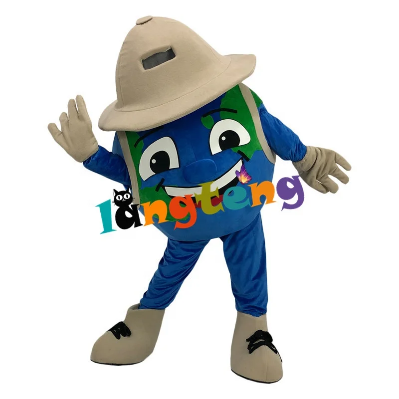 1182 New Best Selling Beautiful Wear Hat Earth Blue Globe Mascots Costumes Cosplay Costume Christmas Carnival For Sale