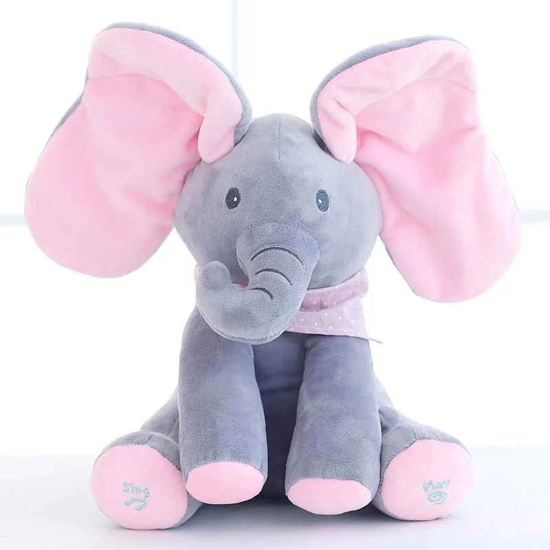 Hot Sale Custom Talking Singing Toys Interactive Stuffed Animal Toys Elephant Electronic Plush Toys Box OEM Guangdong Unisex
