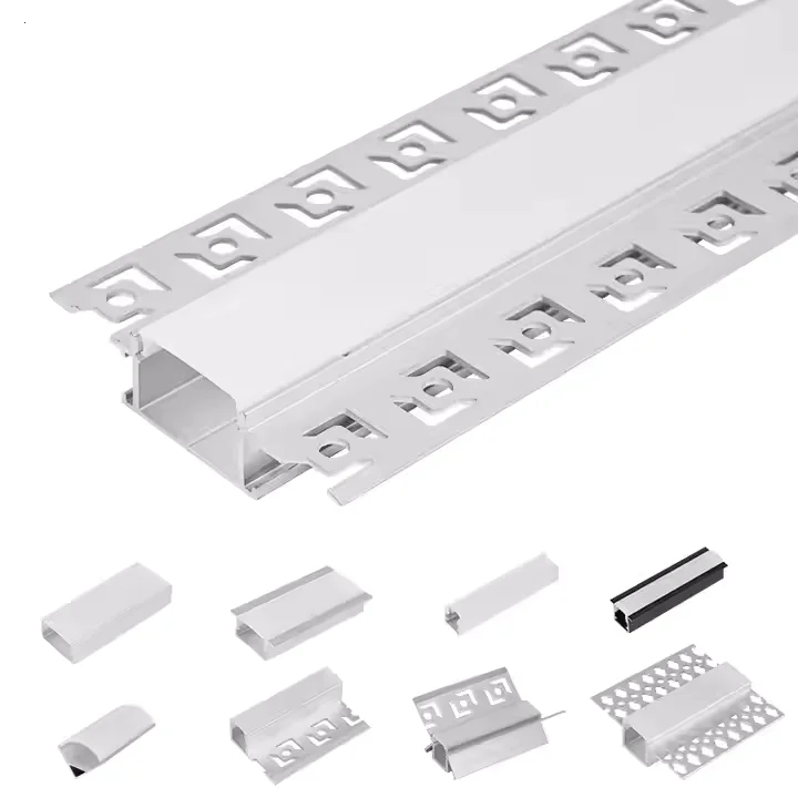 Cabinet Led Strip Light Embedded 3500k Concealed Lamp Slot U-shaped Aluminum Alloy Led Strip Light Aluminium Profile Light Strip