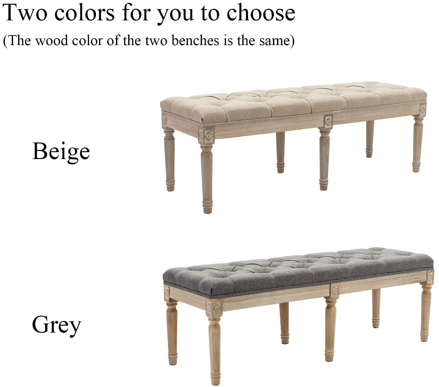 Home Stool Ottoman Upholstered Modern Bed Shoe Solid Wood Living Room Bedroom Seating coffee table Wooden Long Bench Chair