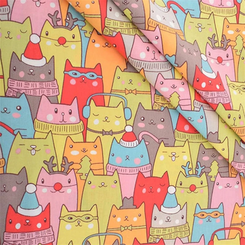 Fat quarter cutting stretchy thick floral flower digital printed green knitted single jersey cotton fabric for sewing clothing