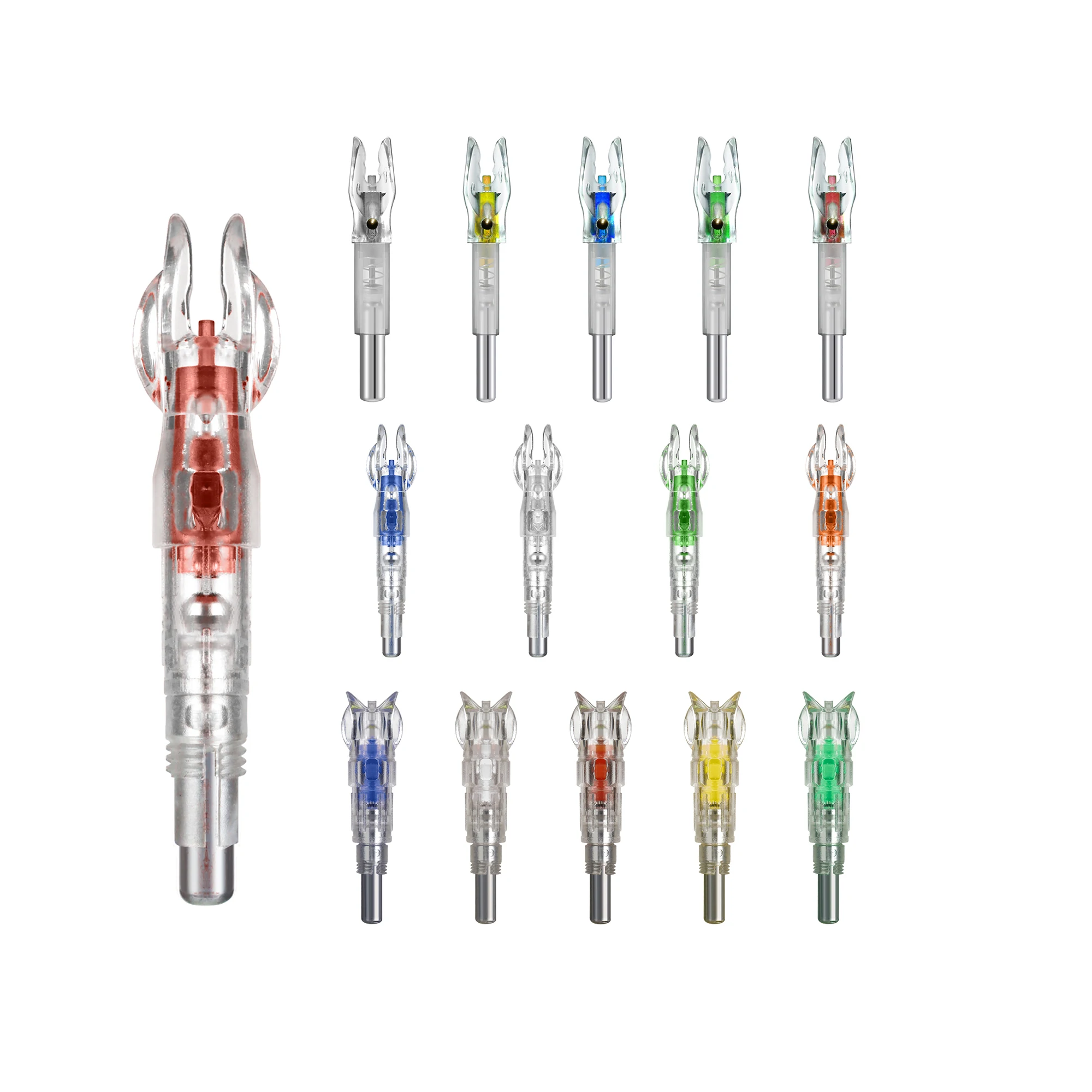 Archery Lighted Nocks High Quality 5.2mm/6.2mm/7.6mm .204/.246/.300 Lighted Nocks for Hunting Shooting Arrow Shafts