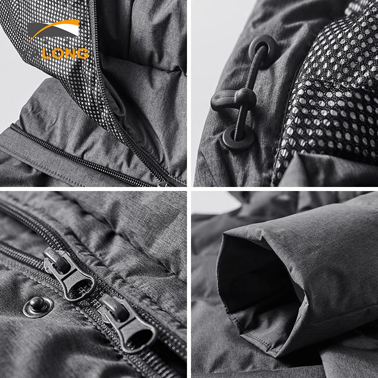 New design casual fashion wholesale winter warming quilted coat long down jacket for men
