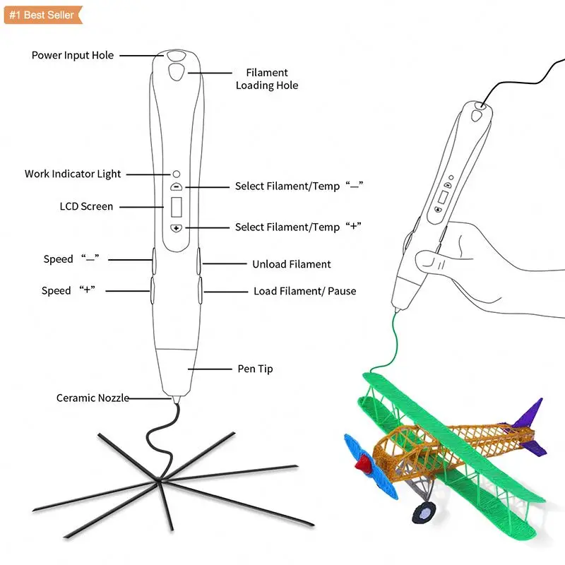 Jumon Newest Educational Toys 3D Printing Pen Kids 3D Pen Pluma Creative Wireless Drawing 3D Smart Painting Pens For Kids Cheap