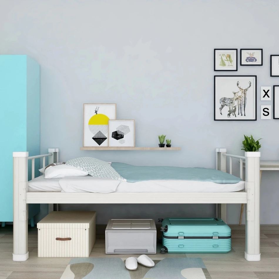 The latest design of large size metal bed can be custom sized individual metal bed