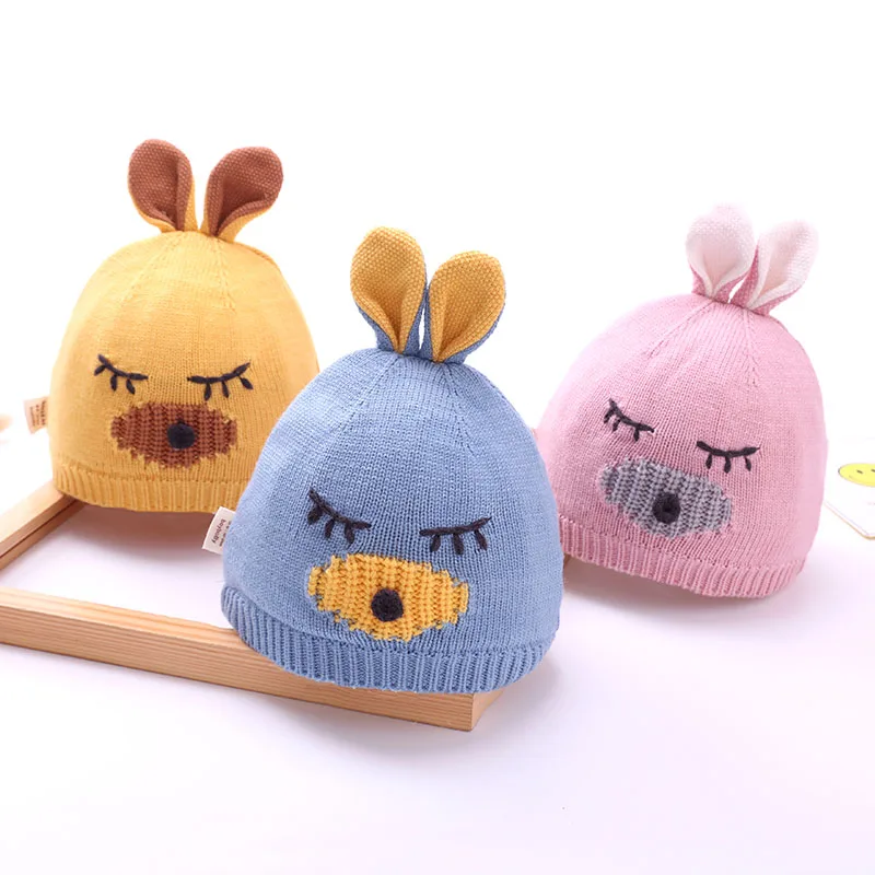 Spot wholesale fun cute photo shoot winter wool hat for baby lovely knitted baby christmas hat