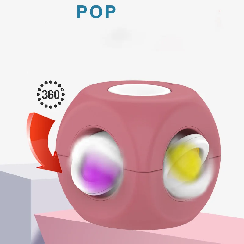 Trending Hot Products Stress Reliever Sensory Magic Cube Reversible Toys Kids Bubbles Pop Spinner Flying Fidget Toys