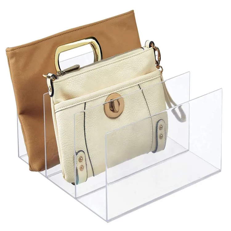 Clear Acrylic Wallet Handbag Jewelry Holder Postcard Greeting Card Display Stand