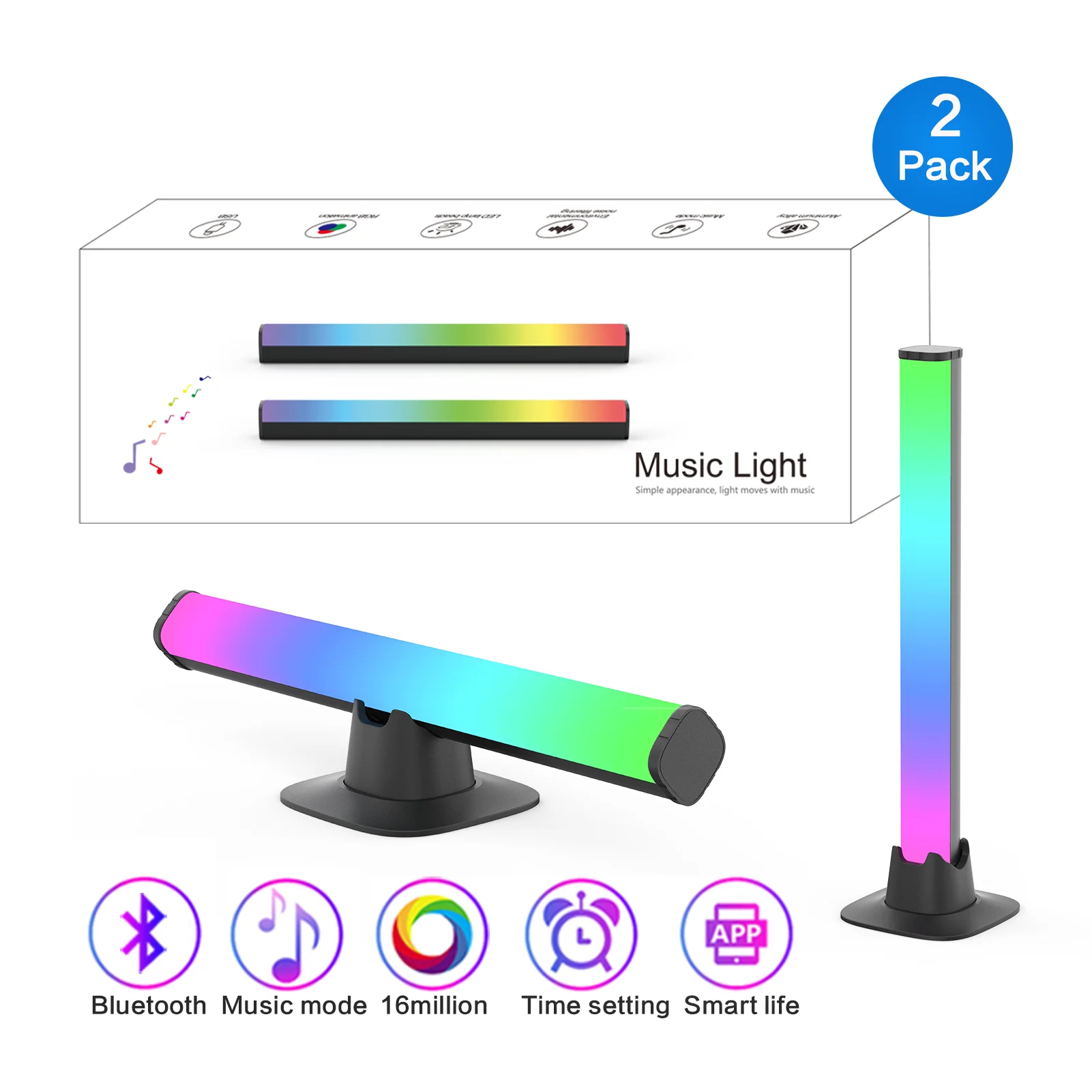 Hot Selling Rgb Remote Touch Control Led Stand Portable Decorative Creative Table Light Music Atmosphere Light
