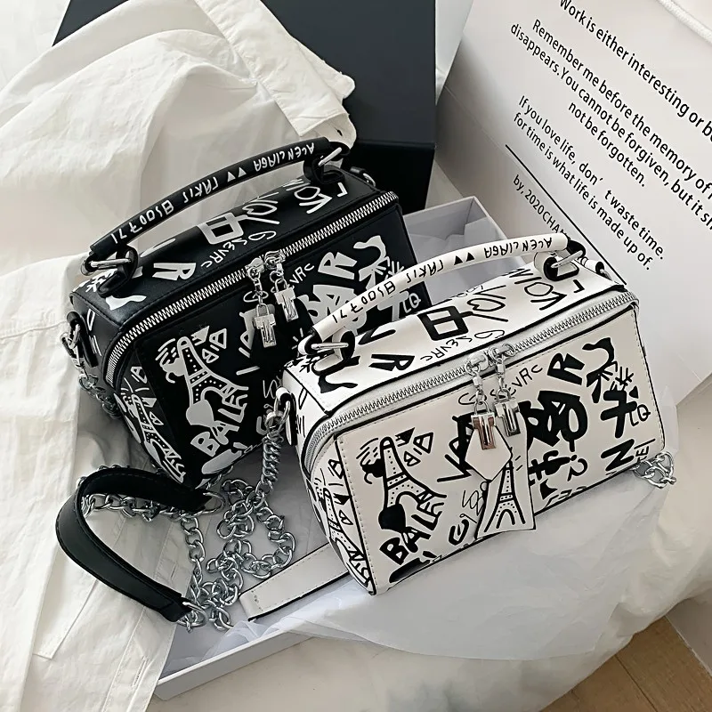 Graffiti Bag for Women  Large Luxury Handbags Designer Letter Crossbody Shoulder Bag Women Travel Bag Ladies Boston Purses