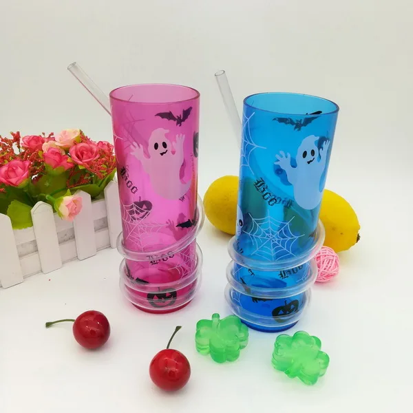 Пластиковый крутящийся соломенный стакан 10 унций, пластиковая чашка с соломинкой