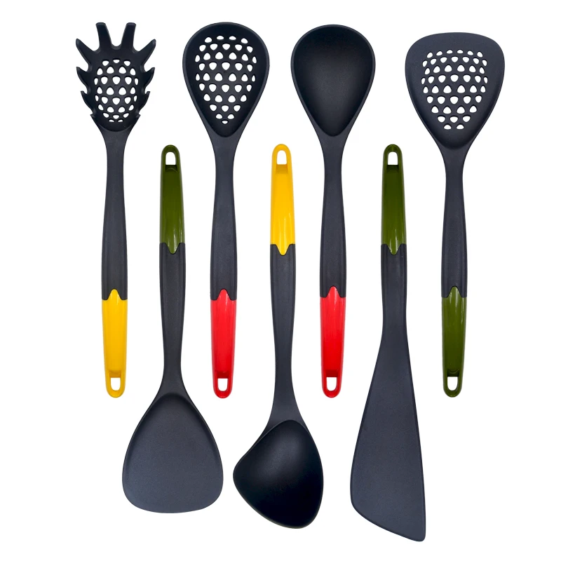 Новинка 7 шт. набор кухонной утвари из пищевого нейлона кухонные принадлежности наборы кухонных принадлежностей с ручкой