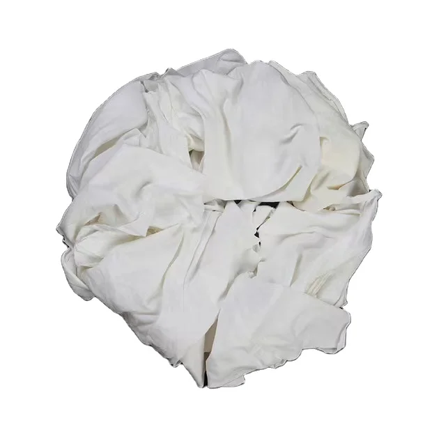Recycling T Shirt Cut Pieces white cleaning rags Cleaning Cloth Cotton Textile Waste Industrial Workshop Wiping Rags