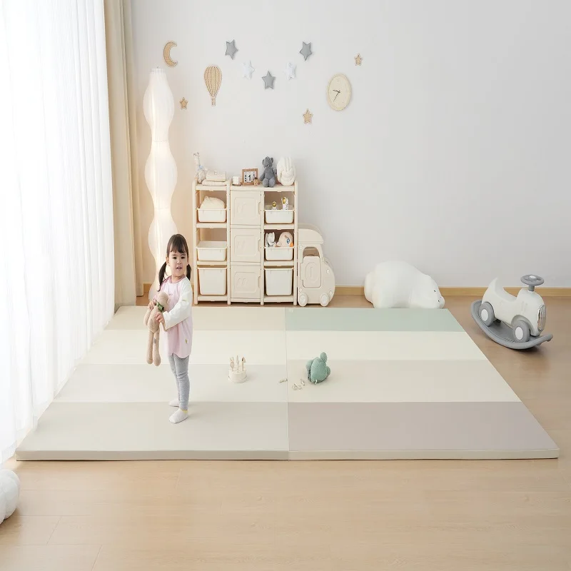 Bedroom Folding Floor Mat Eco-friendly XPE Foam Soft Baby Play Mat Kids Activity Gym Crawl Mat