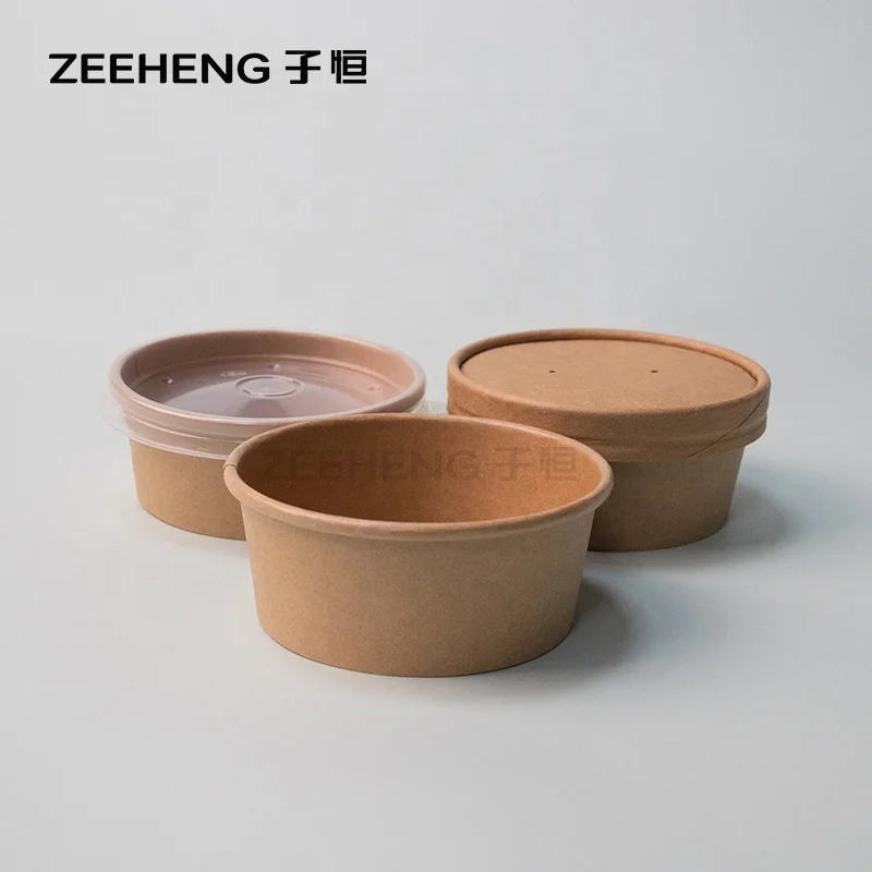 Compostable 120ml paper sauce cup 4oz paper portion cups with flat lid