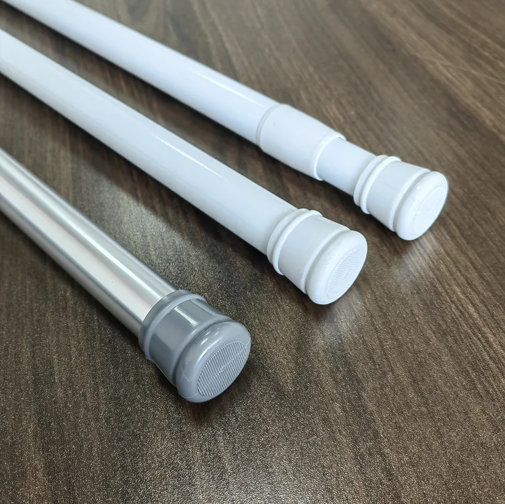 Custom Curtain Shower Rod Aluminium /Stainless Steel Washroom Curtain Rail Bathroom Tension Rod Shower Curtain Poles