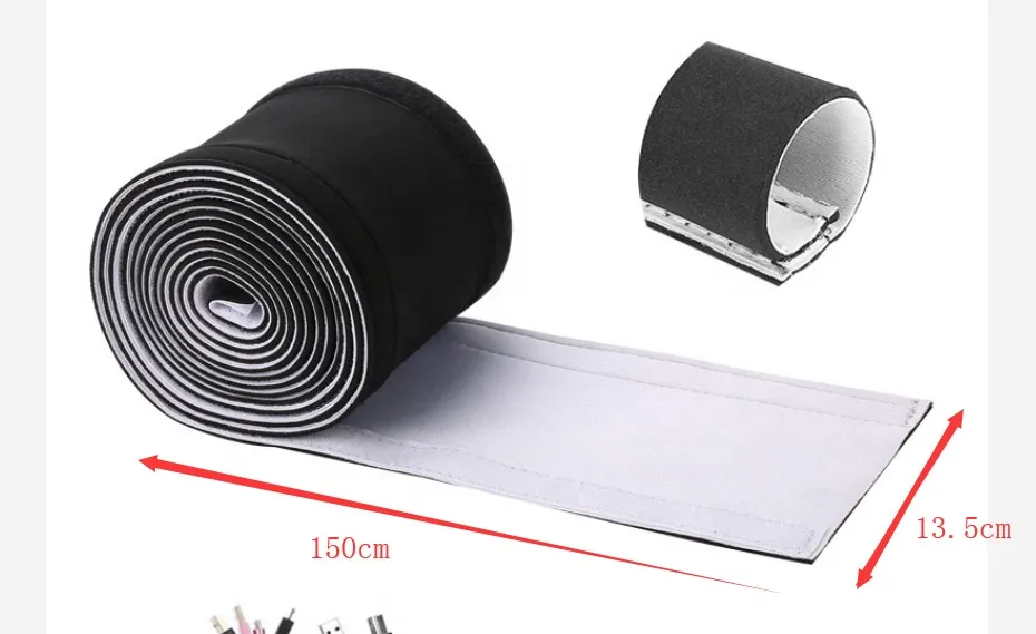  Sublimation Blanks Cuttable Cable Management Sleeves Neoprene Flexible Cord Sleeve Wrap Cover Organizer