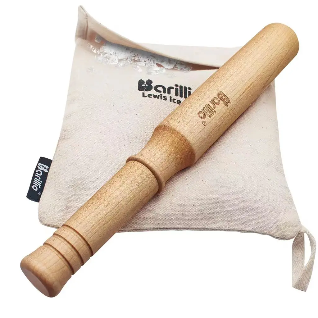 Amazon wholesale Hard Maple muddler Wooden Mojito Muddler Home Bar Tool Ice Crusher & Canvas