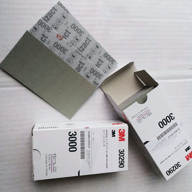 3M 30290 Trizact Hookit 2 3/4 In X 5 1/2 In 70 Mm X 140 Mm 3000 Grade 15 Sheets Per Pack 4 Packs Per Case Foam Sheet