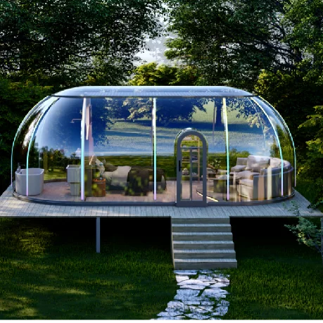Capsule House lounge Outdoor Bubble tent geodesic Dome Transparent PC Tent Customized glamping pod Hotel