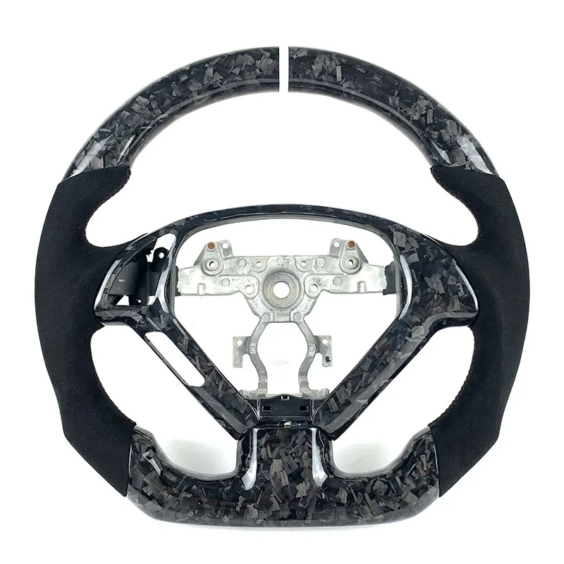 Customized Forged Carbon Fiber Suede Car Steering Wheel FOR Infiniti G37 G25 G35 Coupe Sedan Q60 2008 2009 2010 2011 2012 2014