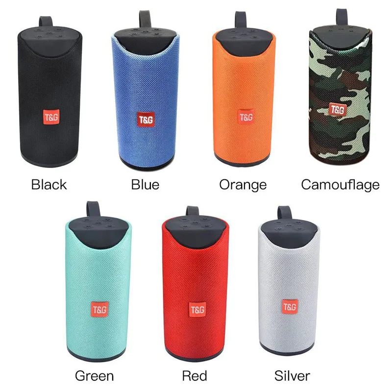TG113 Fabric Portable Wireless Speaker Outdoor Waterproof Mini Column Loudspeaker Bass Stereo Subwoofer Radio Music Player