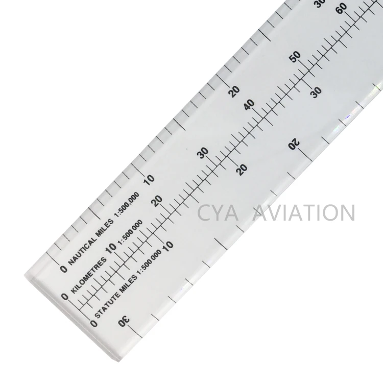 Acrylic Nautical Miles Map Reading Student Scale Ruler for Pilot Students Study Use 1 : 500,000 / 1 : 250,000 CSR-1