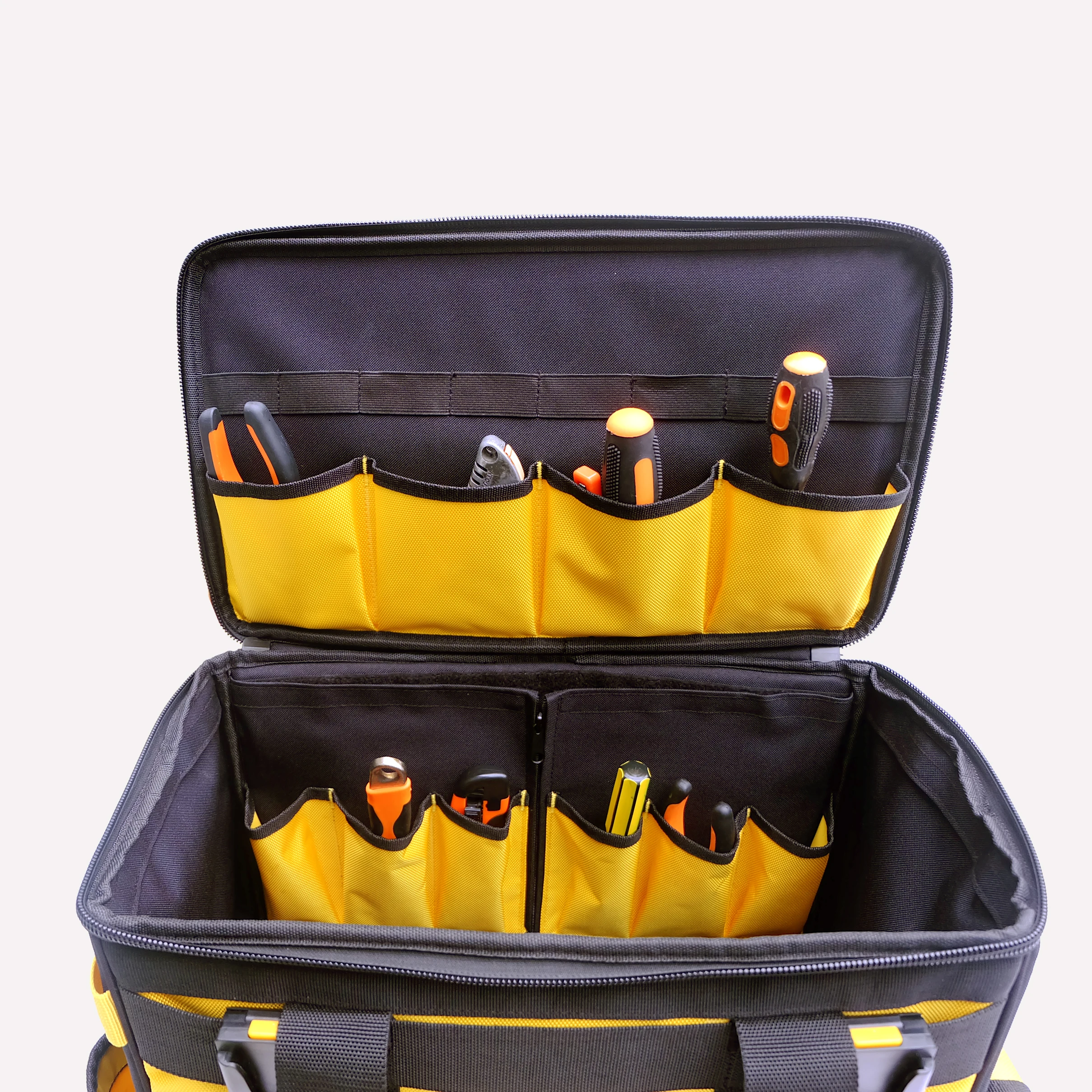 multifunctional, roller type, Pull rod tool kit,enlarged, thickened, wear-resistant  Heavy Duty Wheels Tool Bag Trolley