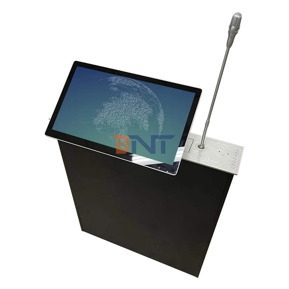Motorised Monitor Stand For Conference Integration Video Conferencing Equipment Lcd Monitor Lift Mechanism
