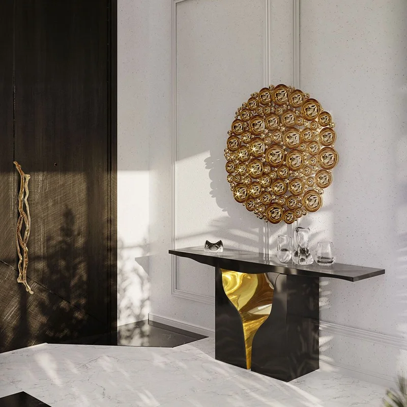 Modern Luxury Nordic Designs Lobby Entrance Furnitures Console Table Home Living Room Console Table