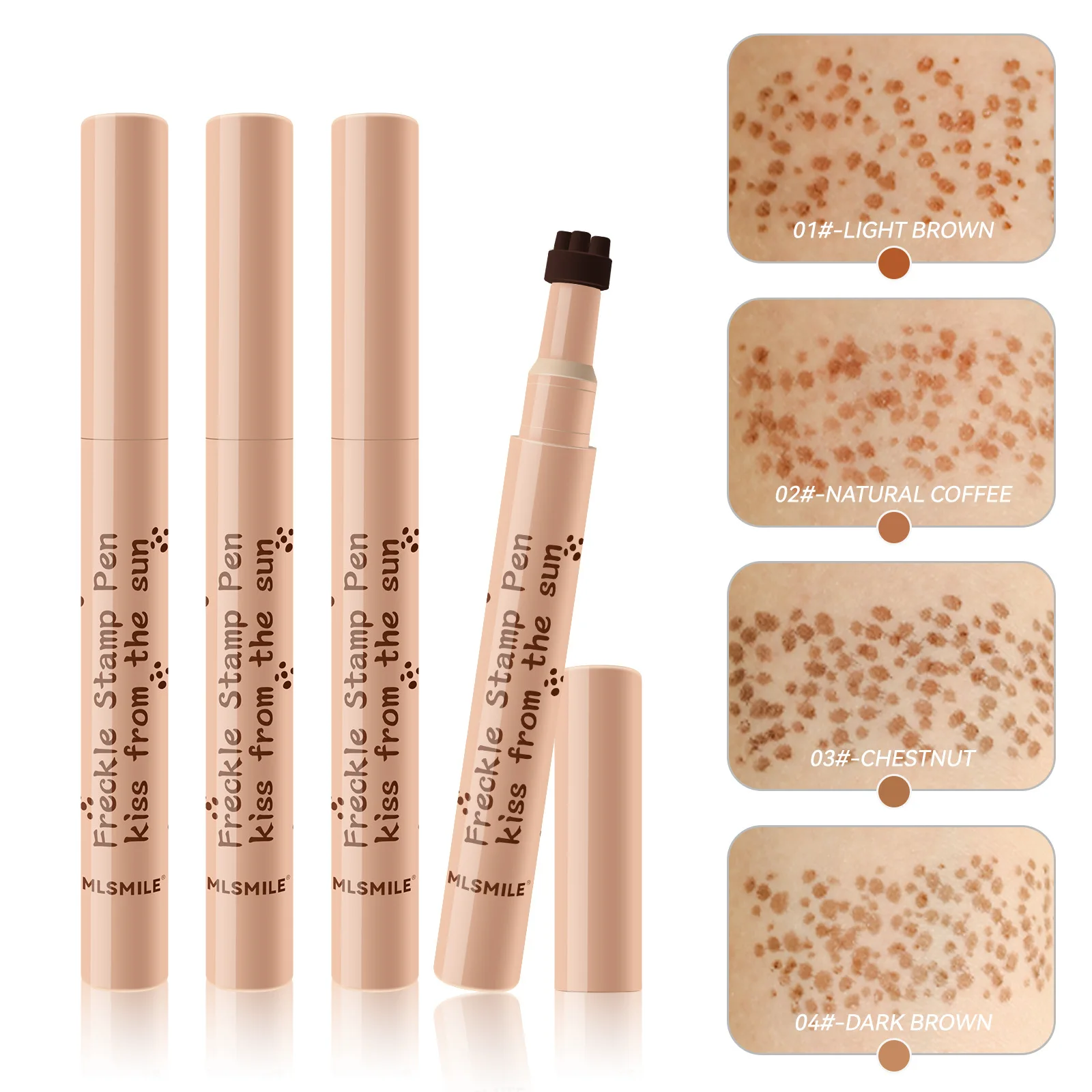 Natural Lifelike Waterproof Longlasting Soft Artificial Dot Sopt freckle stamp pen Liquid Quick Dry Faux mole freckle pen