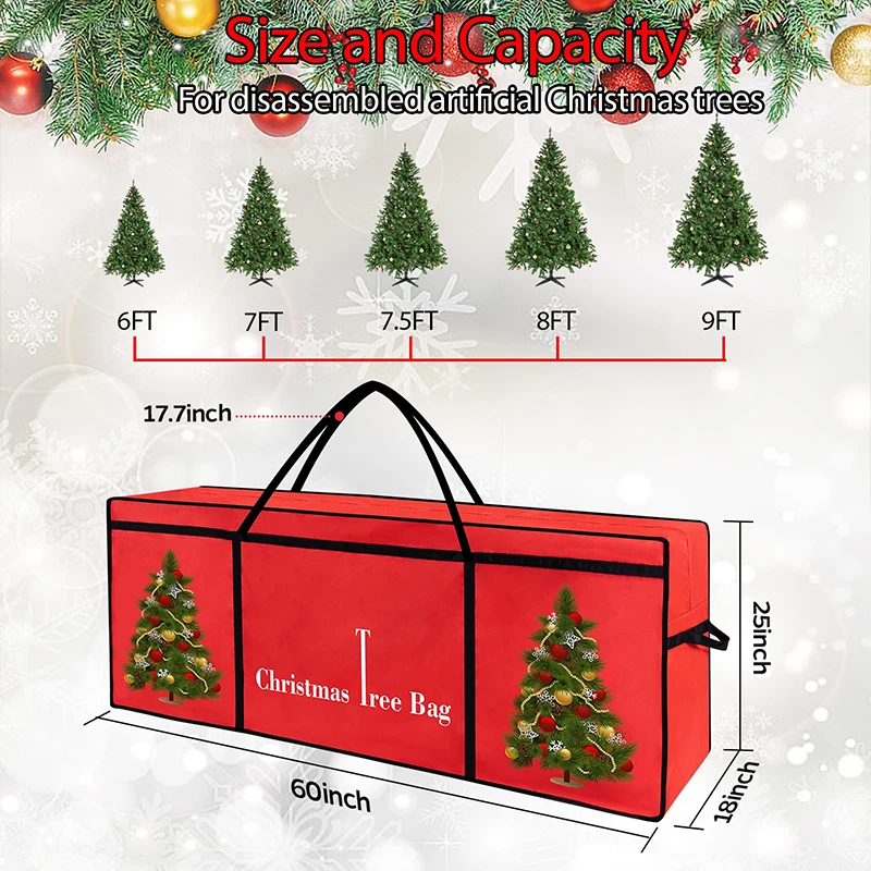 Long Service Life Plastic Christmas Tree Cushion Bag Storage Bags