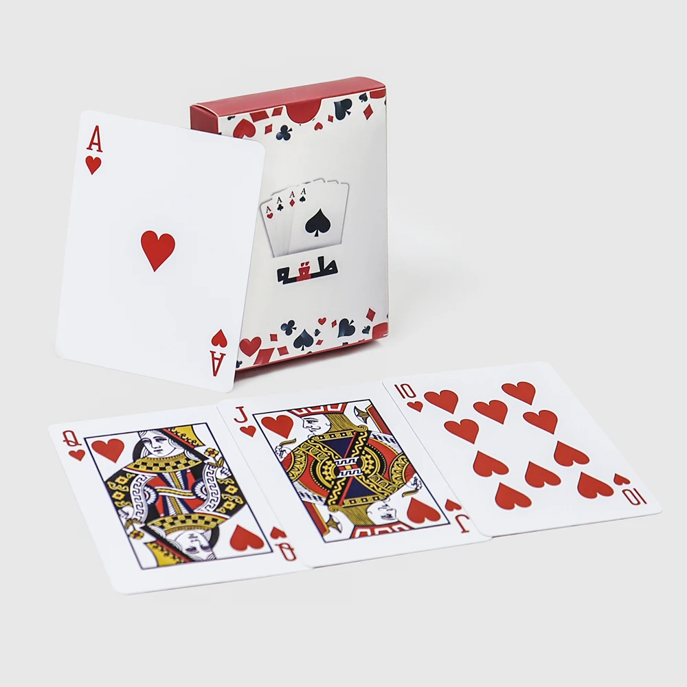 Custom printed waterproof plastic coated playing poker cards