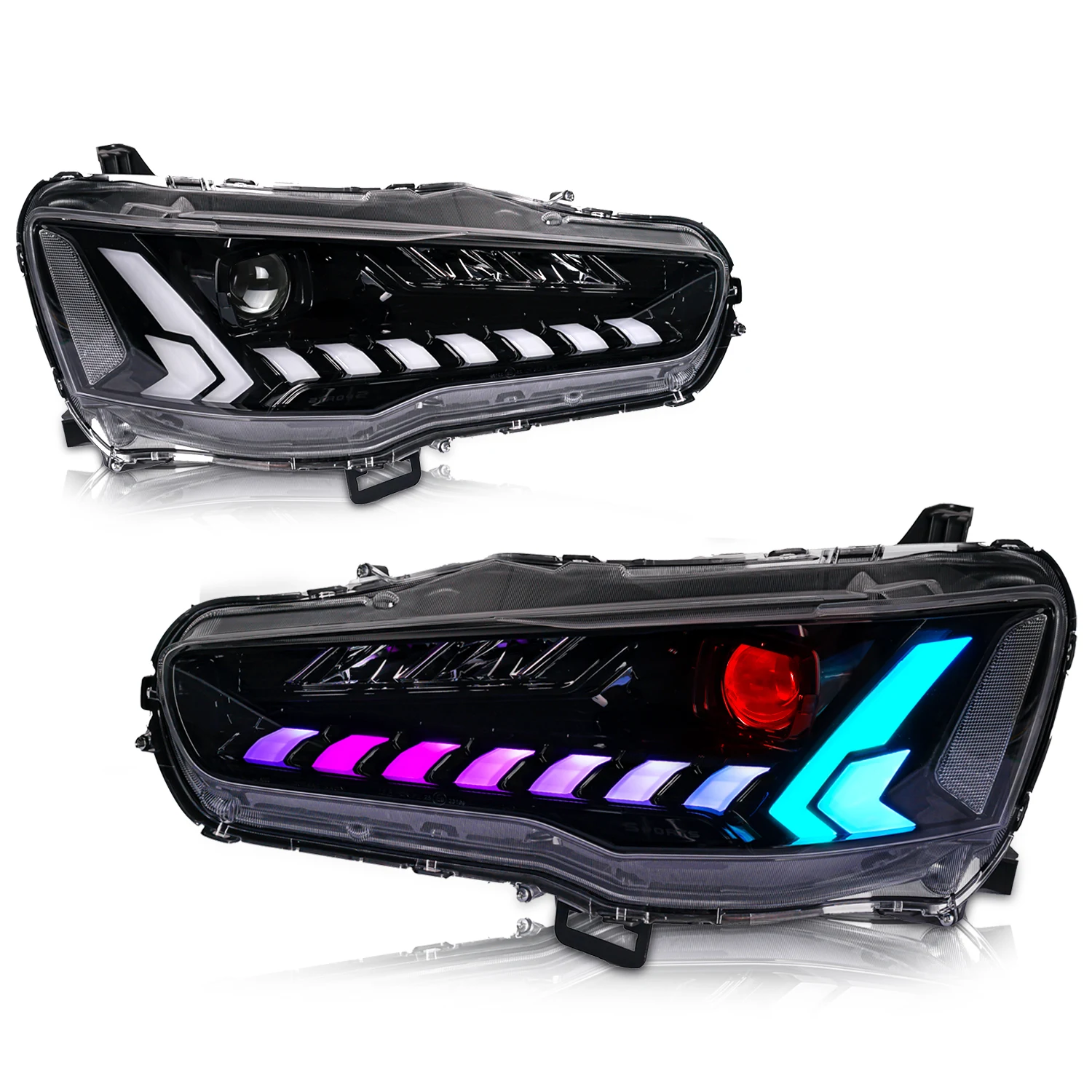 Архаичные RGB фары для Mitsubishi Lancer EX 2008 - 2023 EVO X аксессуары боди комплекты фар