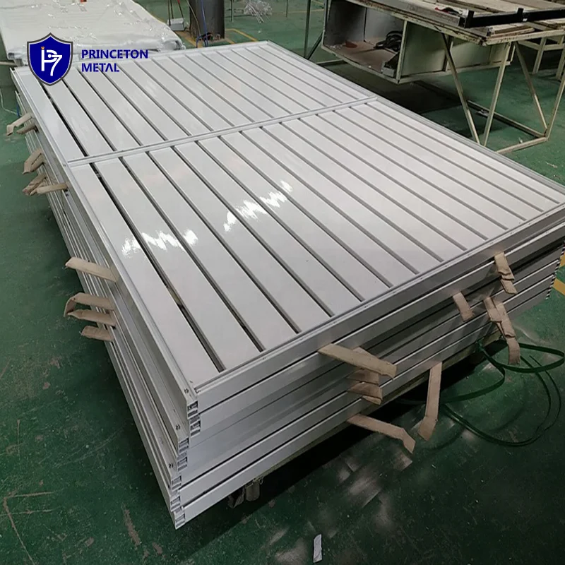 Privacy decorative courtyard waterproof powder coating vertical black aluminum panel fences