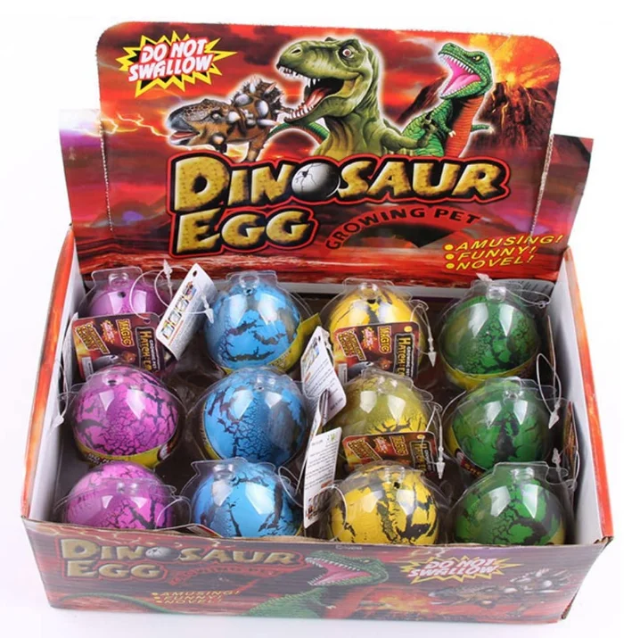 Cheap Capsule eggs Magic hatching dinosaur eggs growing pets in water birthday Christmas favors gifts for kids